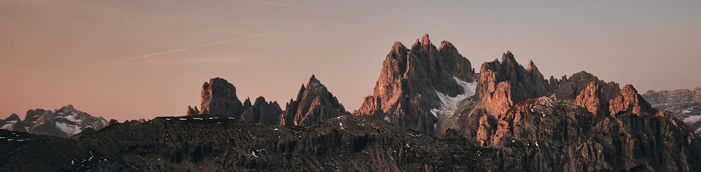 Berggruppe im Abendlicht